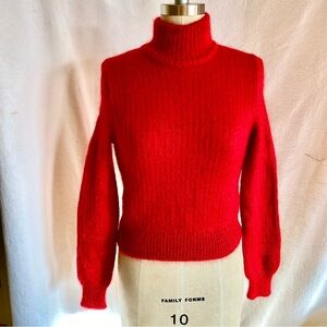 Vintage Versace XS/S ted mohair mockneck sweater.